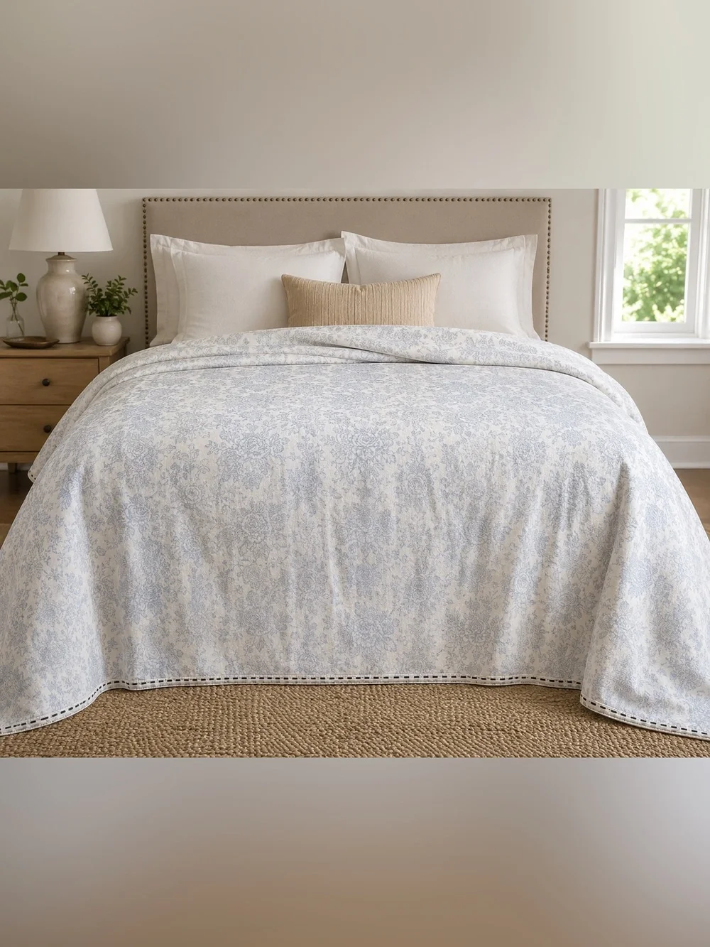 Inka Summer Snow Queen Dohar Hand Block Print Cotton Blanket Quilt 92” x 92”